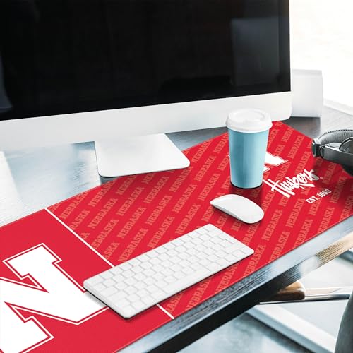 Nebraska Cornhuskers Desk Pad - Water & Stain Resistant, Non-Slip