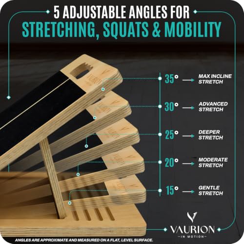 Adjustable Wood Slant Board for Calf Stretching & Mobility