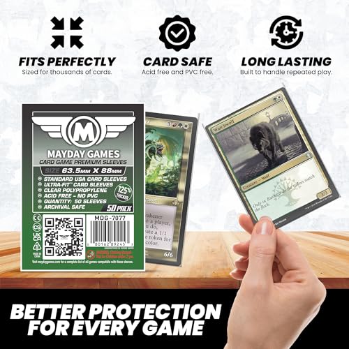 Premium Card Sleeves 63.5 x 88 mm - 50 Count, 90 Micron Clear Protectors