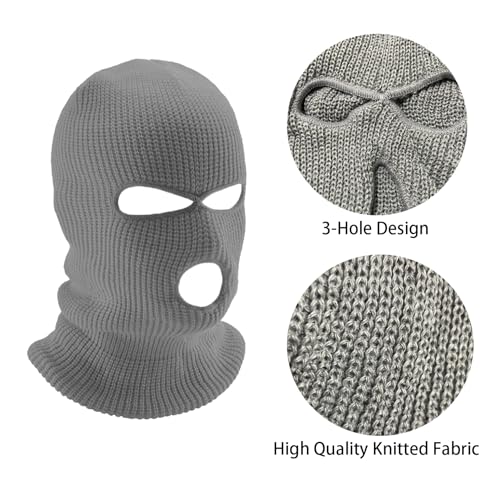 Warm 3-Hole Full Face Mask Ski Mask for Outdoor Sports - Navy Blue