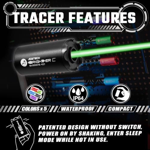 Tracer Unit for Airsoft - Brighter C Green Glow in Dark BBs - Black