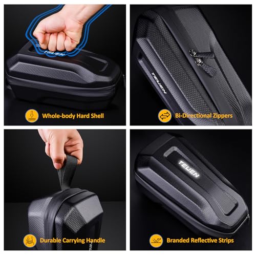 TEUEN Black 2L Universal Electric Scooter Storage Bag with Quick-Release
