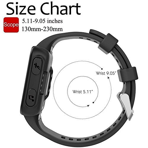 Soft Silicone Replacement Band for Garmin Forerunner 35/30 - Black