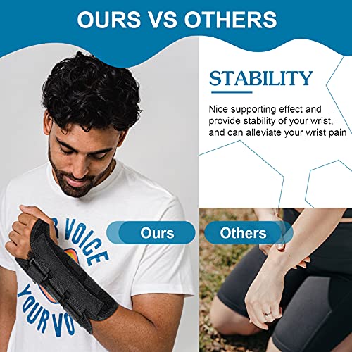 SATINIOR Carpal Tunnel Wrist Brace with Splint, Right & Left Hand, Black