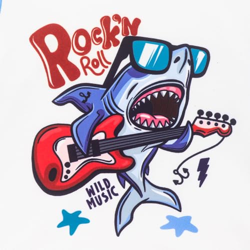 Toddler Boys Long Sleeve Swim Set - Shark C, 5-6 Years