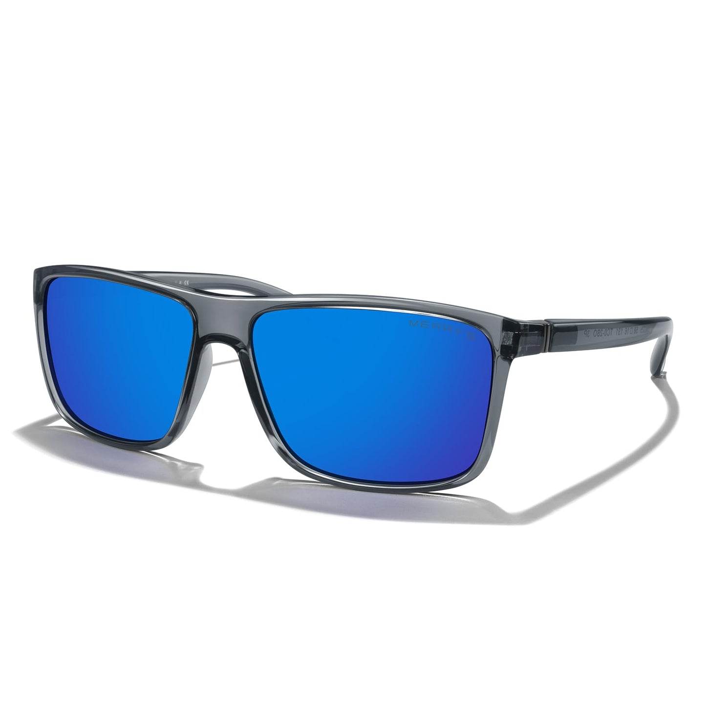 MERRY'S Rectangular Polarized Sports Sunglasses for Men Women Cycling Driving Fishing UV400 Protection S8225