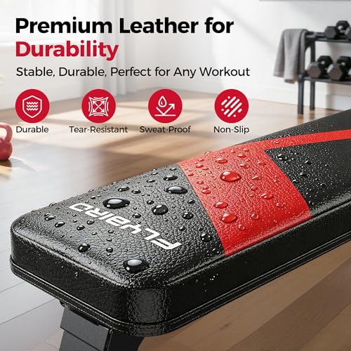 Foldable Flat Weight Bench for Home Gym - 600 lbs Capacity