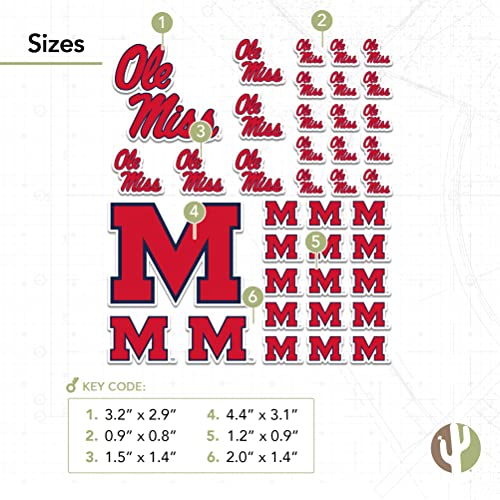 Ole Miss Rebels Sticker Decal 8.5 x 11 Inches | College Fan Vinyl