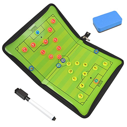 Magnetic Soccer Coaching Board with 26 Magnets & Marker - Portable