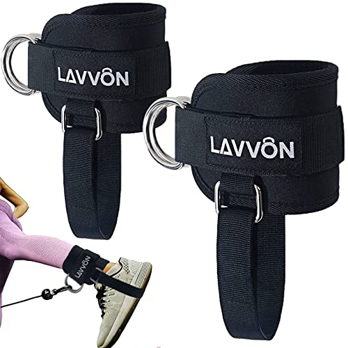 Adjustable Padded Ankle Straps for Cable Machines - Glute Kickback Workout