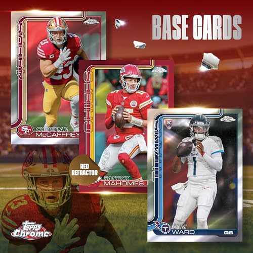 2025 Topps Chrome Football Mega Box - Factory Sealed Trading Cards