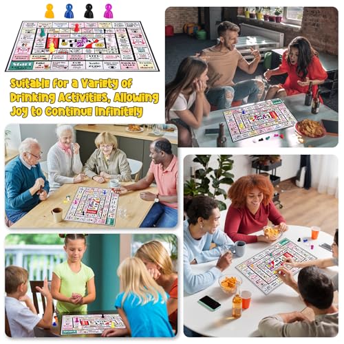 Funny Drinking Board Game for Adults - 2-8 Players