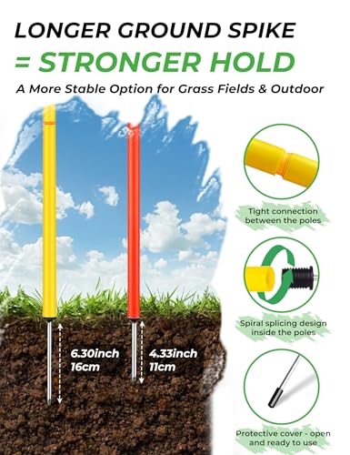Adjustable Soccer Agility Training Poles Set - 6FT Speed Drills
