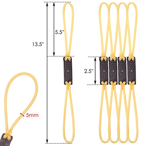 5 Pack Hunting Slingshot Replacement Bands - High Quality Rubber