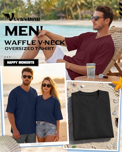Men's Oversized Waffle T-Shirts - 3 Pack