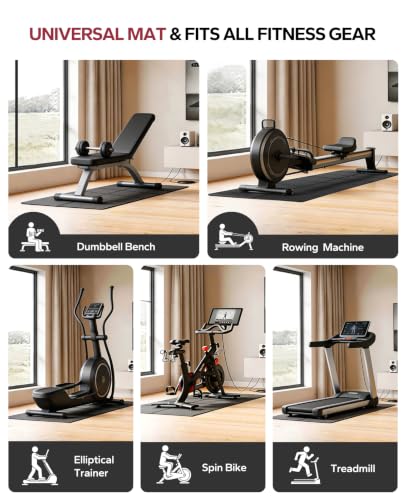 Non-Slip Foldable Exercise Equipment Mat 68"L x 24"W - Black