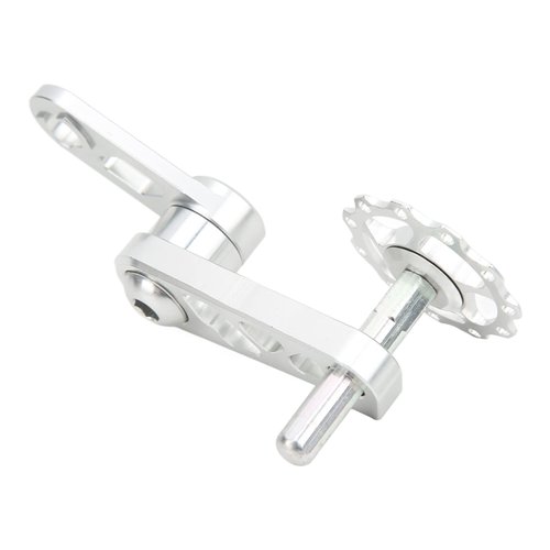 VBESTLIFE Single Speed Chain Tensioner, Aluminum Alloy Folding Chain Stabilizer Single Speed Converter Replacement Accessories(Silver) and Spare Parts