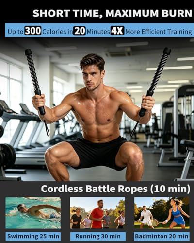 Weighted Ropeless Battle Rope for Home Gym - Portable Strength Training