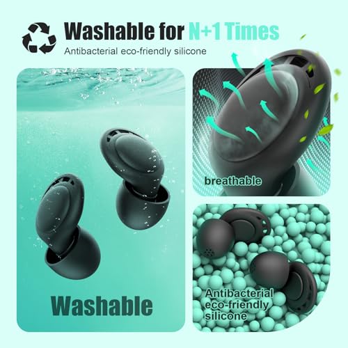 Ear Plugs for Sleeping Noise Reduction, Beinkap Reusable Earplugs Hearing Protection for Focus, Study, Work ? 6 Pair Eartips in S/M/L ? Flexible Silicone Soft ? 35dB Noise Cancelling with Storage Case