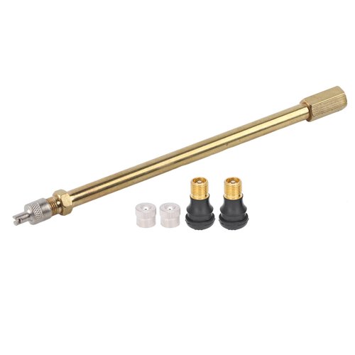 Tubeless Tire Valve Replacement, Vacuum Tubeless Tire Valve Stems with Tire Valve Extension Adaptor Electric Scooter Wheel Gas Valve Accessory Fit for M365/PRO Scooter, Copper Color