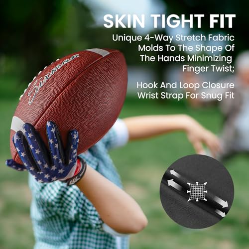 Youth USA Flag Football Receiver Gloves - Pro 3.0 - X-Large