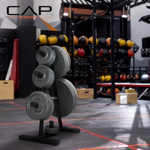 Olympic Plate Tree Rack - 7-Post Heavy-Duty Storage for Home Gym