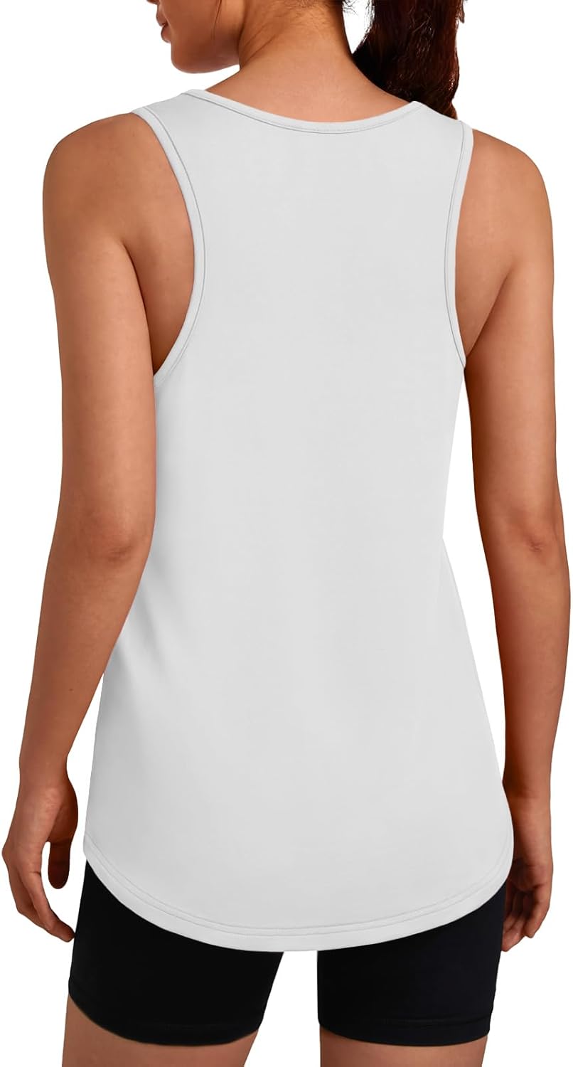 Skiennix Women's Workout Tank Tops - Quick Dry Racerback Sleeveless Athletic Shirt for Yoga & Gym