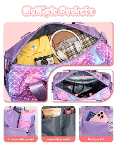 Personalized Tween Travel Set - Duffle Bag & Makeup Pouch