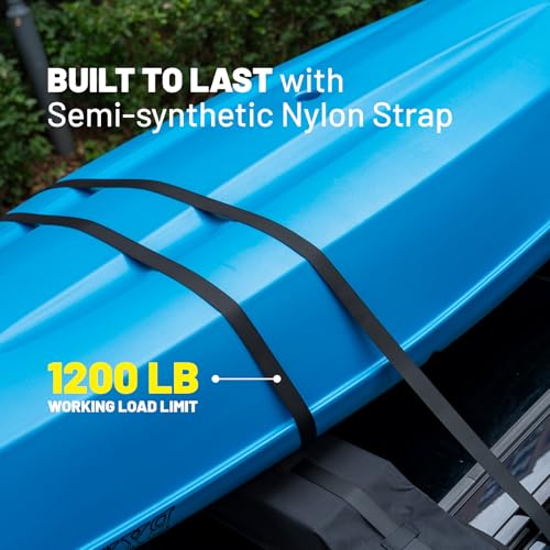 Universal Kayak Roof Rack Pads Set with 20FT Straps - Complete Set