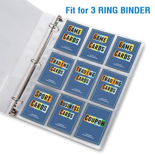Sooez Trading Card Sleeves for Binder, Double Sided Holder, 36 Pack