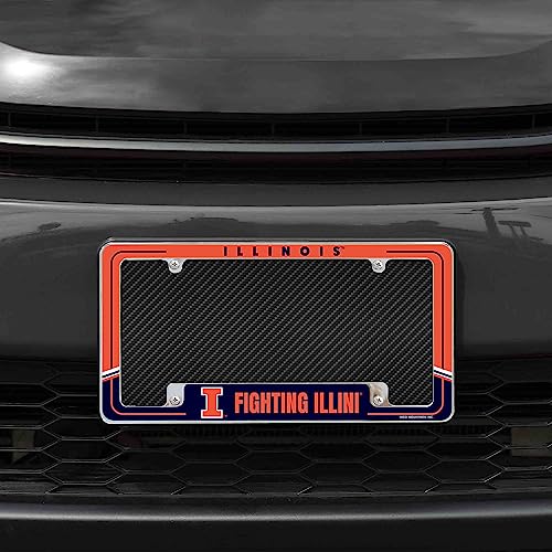 Illinois Fighting Illini Chrome License Plate Frame - 12" x 6"
