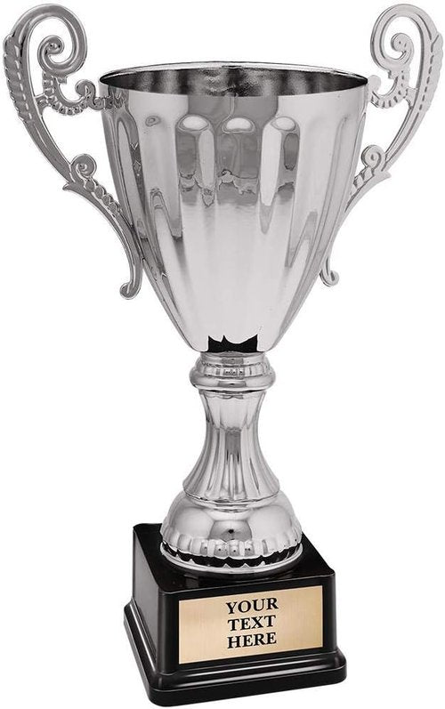 Crown Awards Silver Cup Trophy - 11.75" Accolade Metal Award for Celebrating Achievements