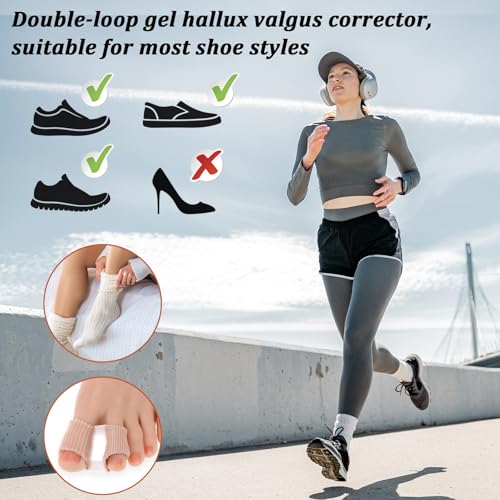 Toe Separators for Women - 6 Pcs Dual Size Silicone Spacers