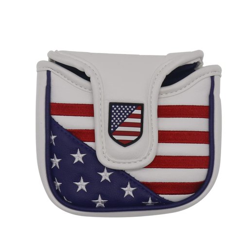 HISTAR Golf Square Putter Head Cover Magnetic Mallet Putter Cover with USA Stars Stripes for Scotty Cameron Odyssey Putter Cover