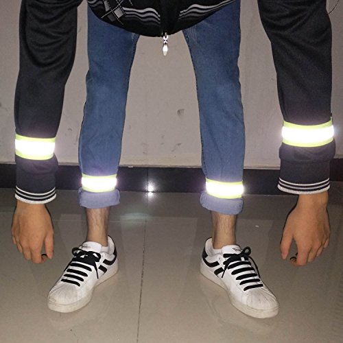Reflective Safety Bands for Running & Cycling - 1 Pair / 2 Bands