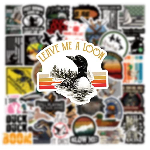 52Pcs Duck Hunting Stickers - Waterproof Decals for Bottles & Laptops