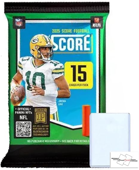 2025 NFL Score Football Blaster Pack - 15 Trading Cards + Magnet