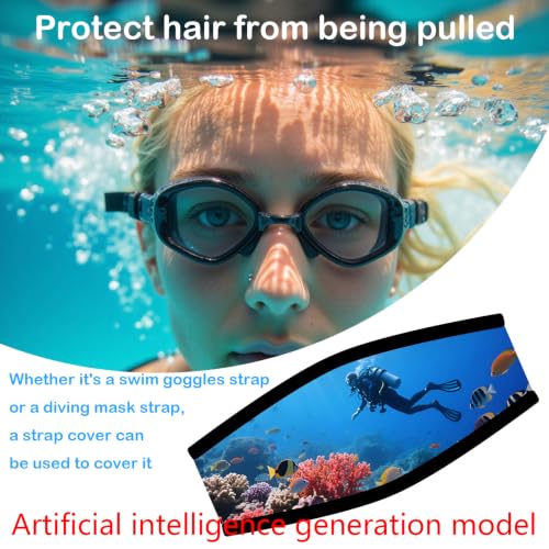 Neoprene Diving Mask Strap Cover - Sea