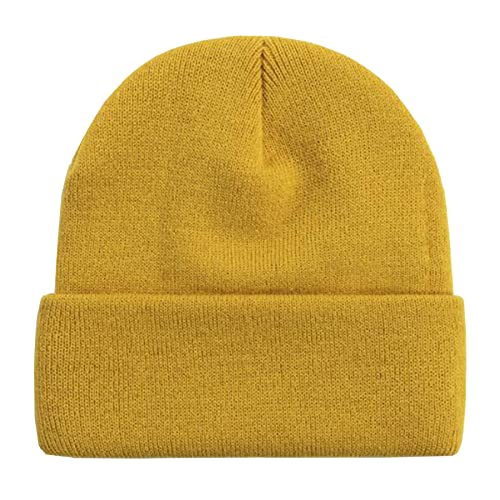 Cuffed Knit Beanie for Women & Men - One Size Pure Ginger