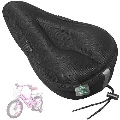 Kids Bike Seat Cushion Cover - Black, Anti-Slip & Breathable Foam
