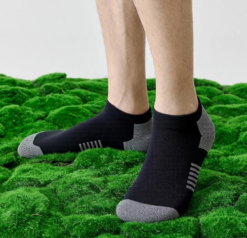Low Cut Ankle Socks for Men - Thin Breathable Casual - 12 Pairs Black