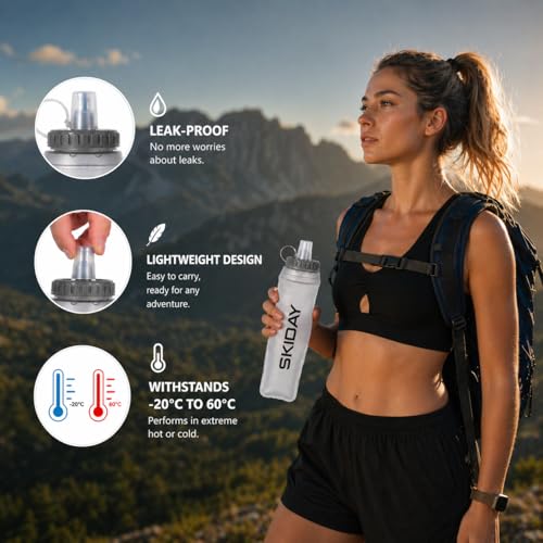 500ml Soft Flask - BPA-Free Collapsible Water Bottle for Running & Hiking
