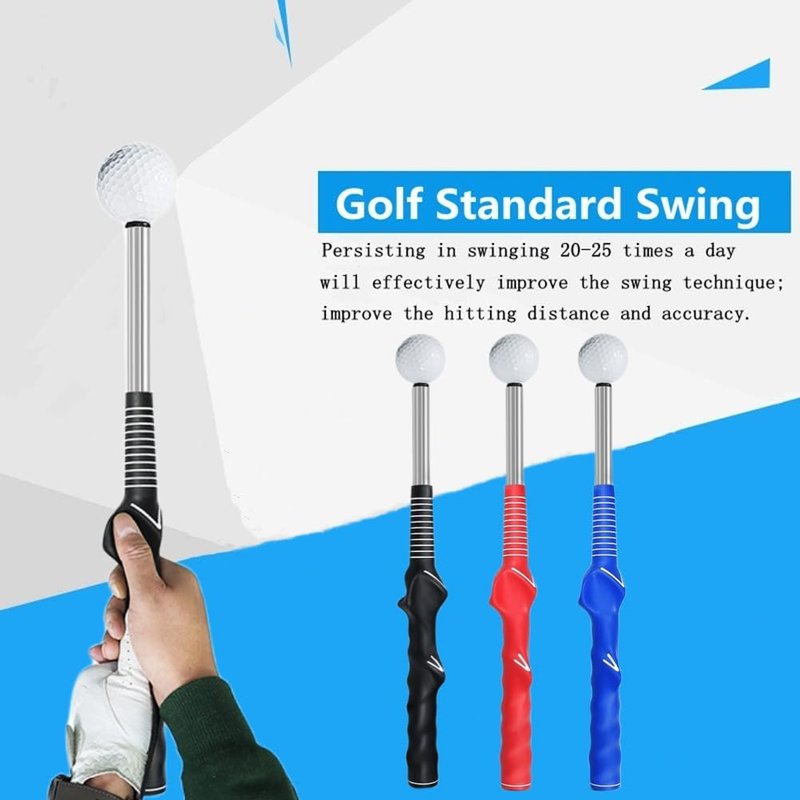 ROYMADE Golf Swing Trainer Telescopic Swing Aid Warm Up for Tempo Grip Strength Right Hand Golf Training Suit for Indoor Outdoor Practice Chipping Hitting Golf Accessories