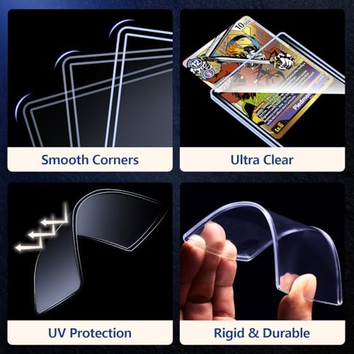 32ct Hard Plastic Card Sleeves - 3" x 4" Rigid Top Loaders for Trading Cards