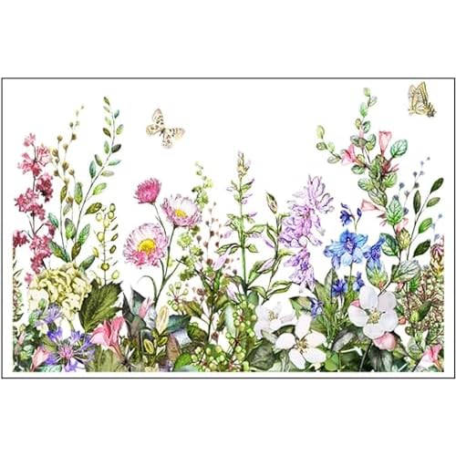 Green Plant Leaves Flowers Toilet Stickers -DIY Removable Waterproof Sticker -Green Leaf Floral Toilet Lid Decals Bathroom Cistern Decor -Sticker for Cistern Decor