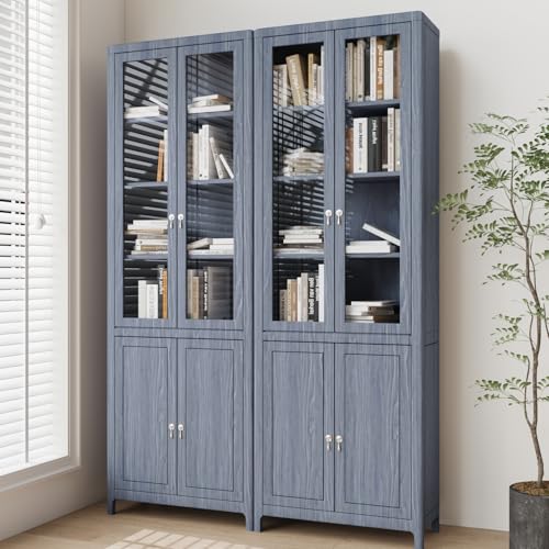 CRE8TIVE Slate Blue Contact Paper Wood Wallpaper Peel and Stick Wood Grain Contact Paper for Countertops Waterproof 12"x80" Self Adhesive Removable Thick Wood Vinyl Wrap for Bedroom Cabinets Furniture