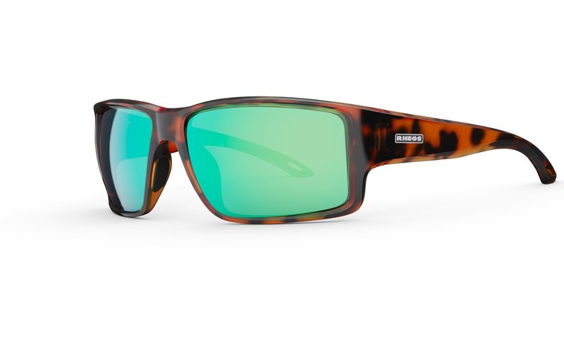 Rheos Biscayne XL | Tortoise | Emerald | Floating Polarized Sunglasses | 100% UV Protection | Boating & Fishing
