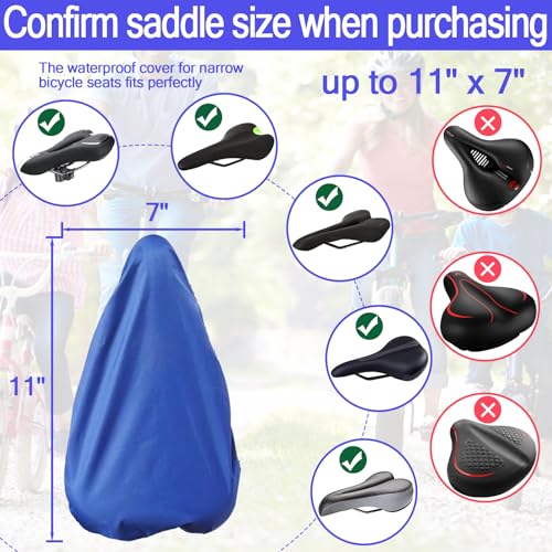 Waterproof Bicycle Seat Covers - Dustproof & UV-Resistant, Blue (2pcs)