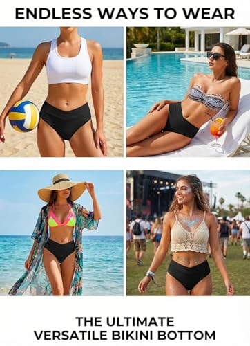 Tempt Me Women V Cut Bikini Bottom Full Coverage Swimsuit Only 2026