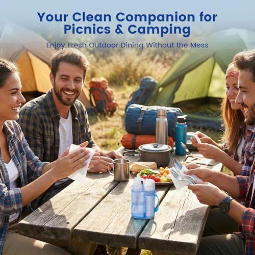 Portable Compressed Towels with Water Dispenser - 5 Pack
